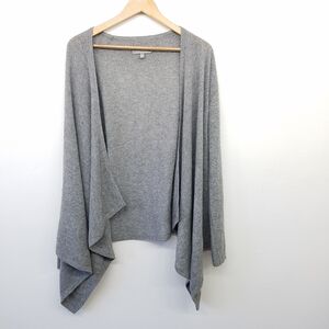 Neiman Marcus The Cashmere Collection Grey Open Front Cardigan Sweater Medium